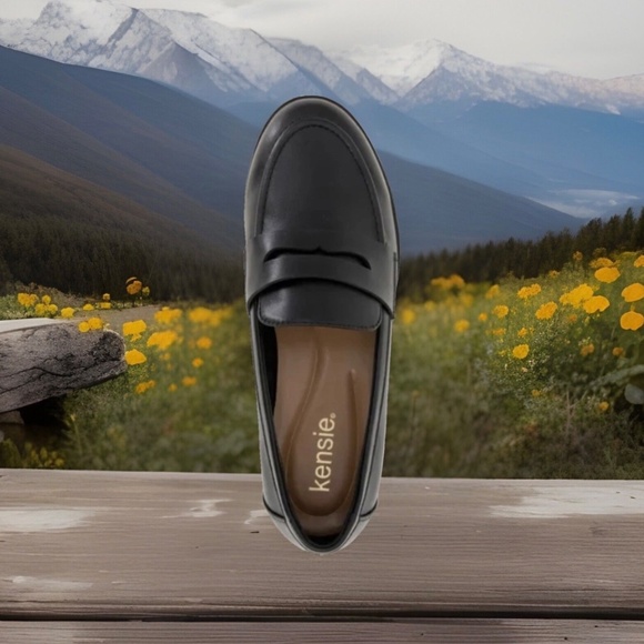 Kensie Ladies' Size 8.5 Penny Loafers Shoe Black New in Box Extra Padded Easy on - Picture 4 of 7